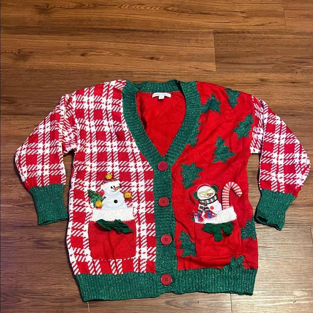 Celebrate Together snowman glitter Christmas Sweater women’s size S - Picture 3 of 11